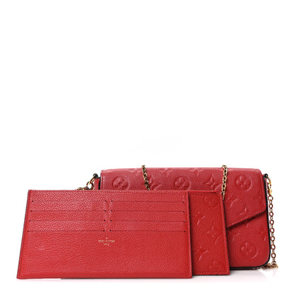 Louis Vuitton Empreinte Pochette Felicie Chain Wallet Scarlet 3 of 11