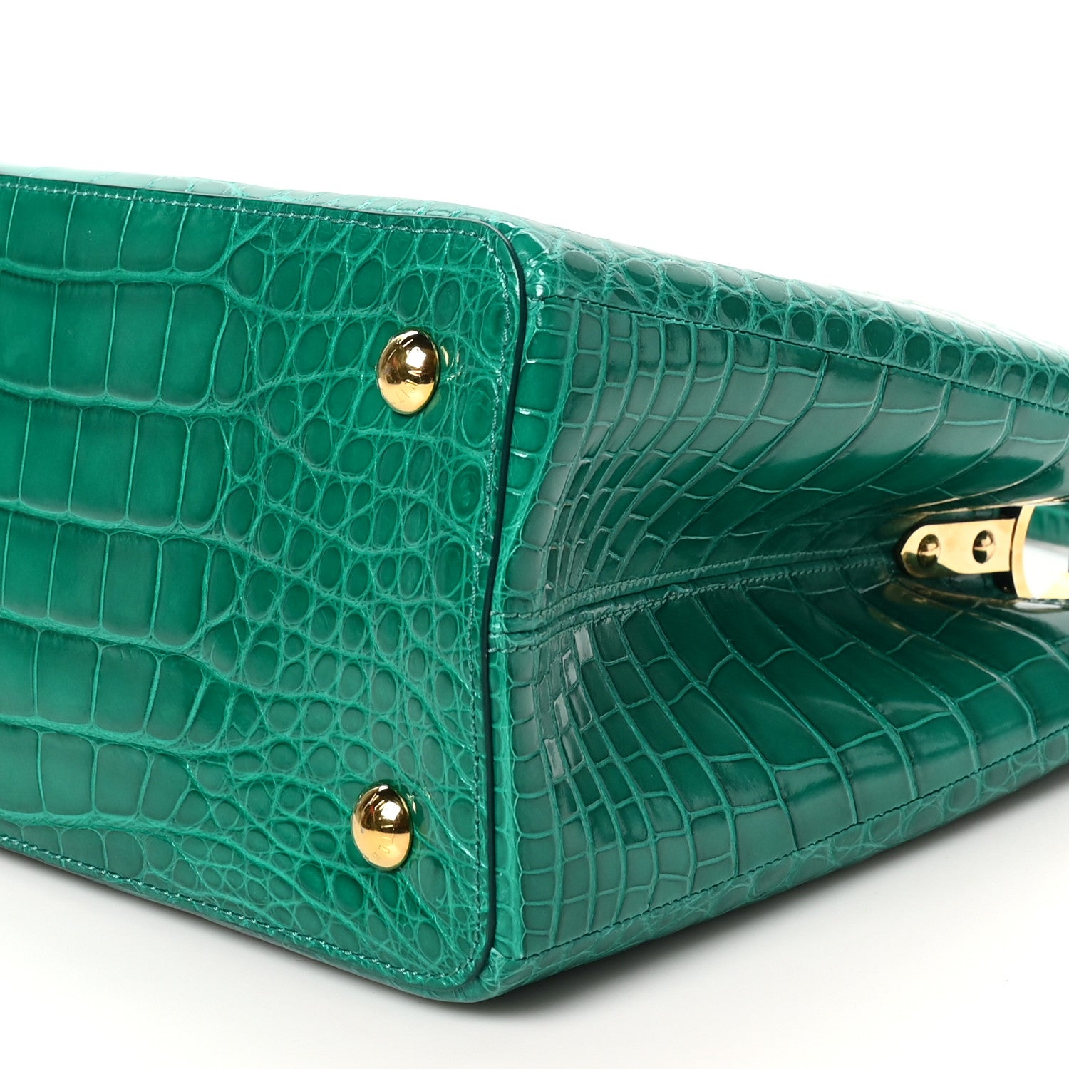 Louis Vuitton Alligator Capucines MM Emeraude 9 of 9