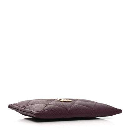 Chanel Caviar Quilted Card Holder Burgundy 4 of 9
