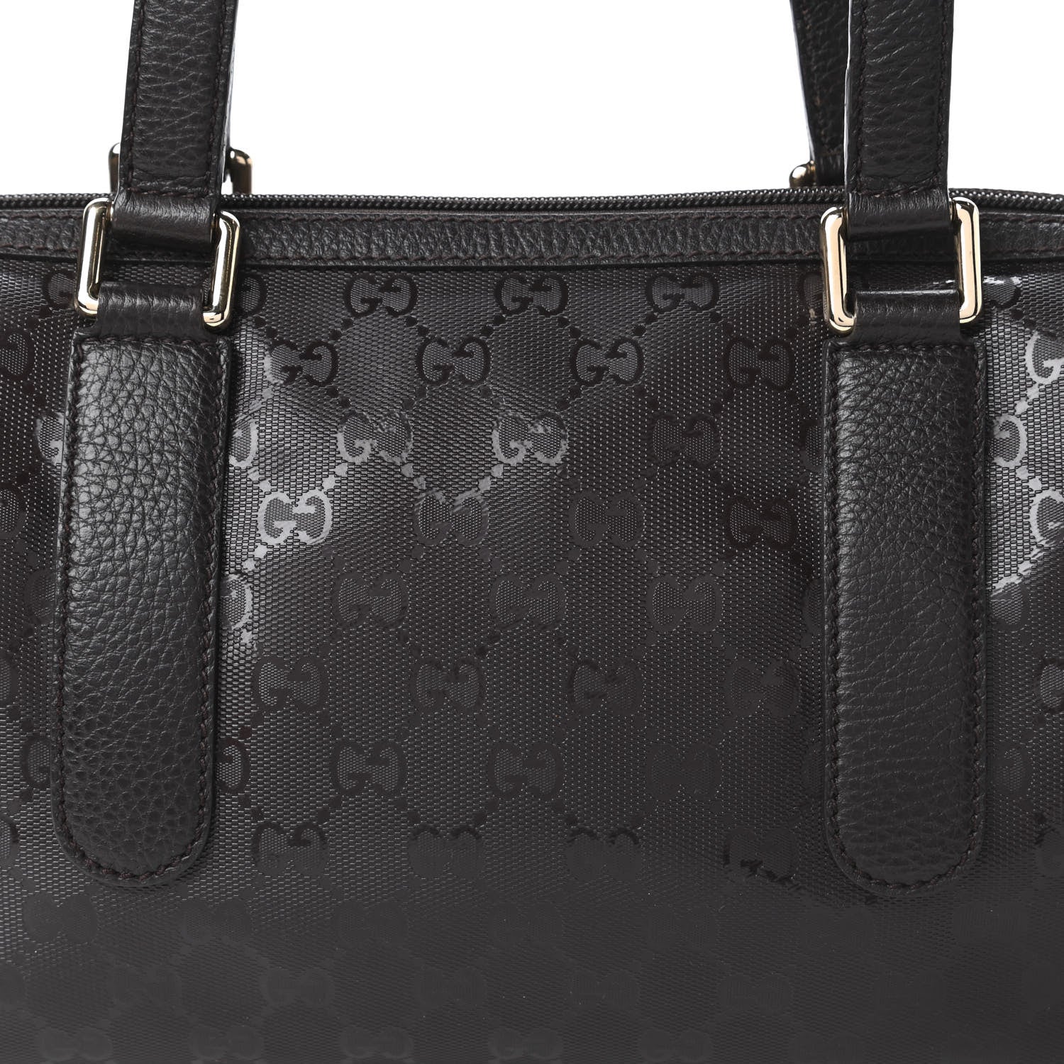 Gucci Imprime Monogram Small Boston Dark Brown 10 of 10