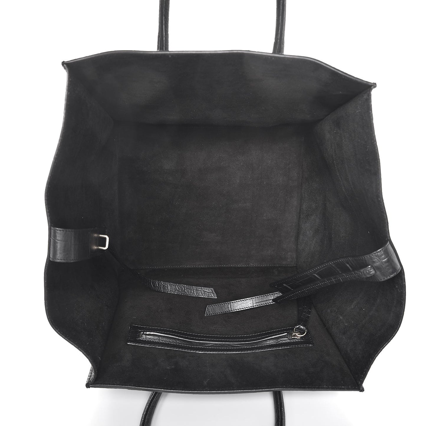 Crocodile Embossed Calfskin Medium Phantom Luggage Black