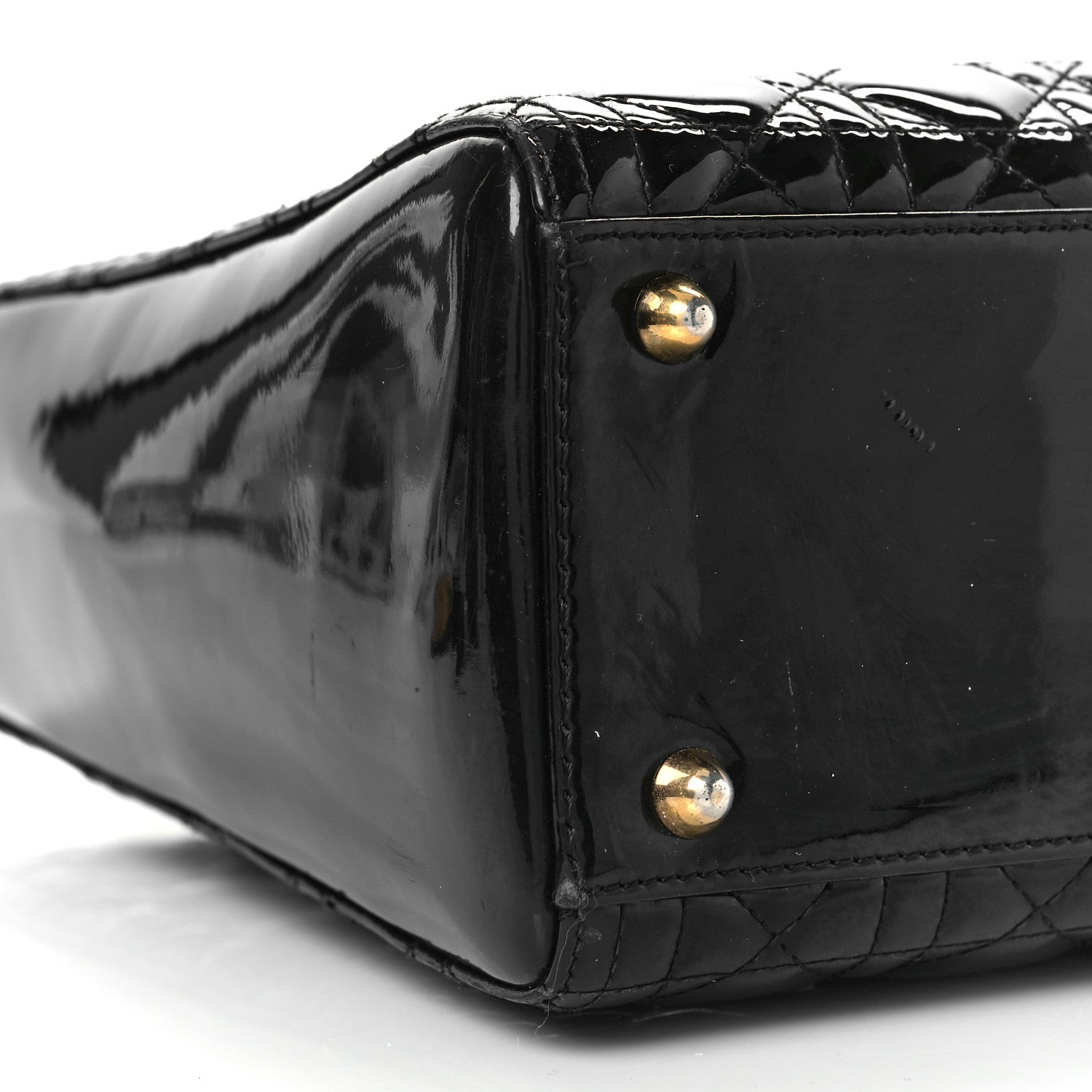 Christian Dior Patent Cannage Large Lady Dior Black 8 of 11