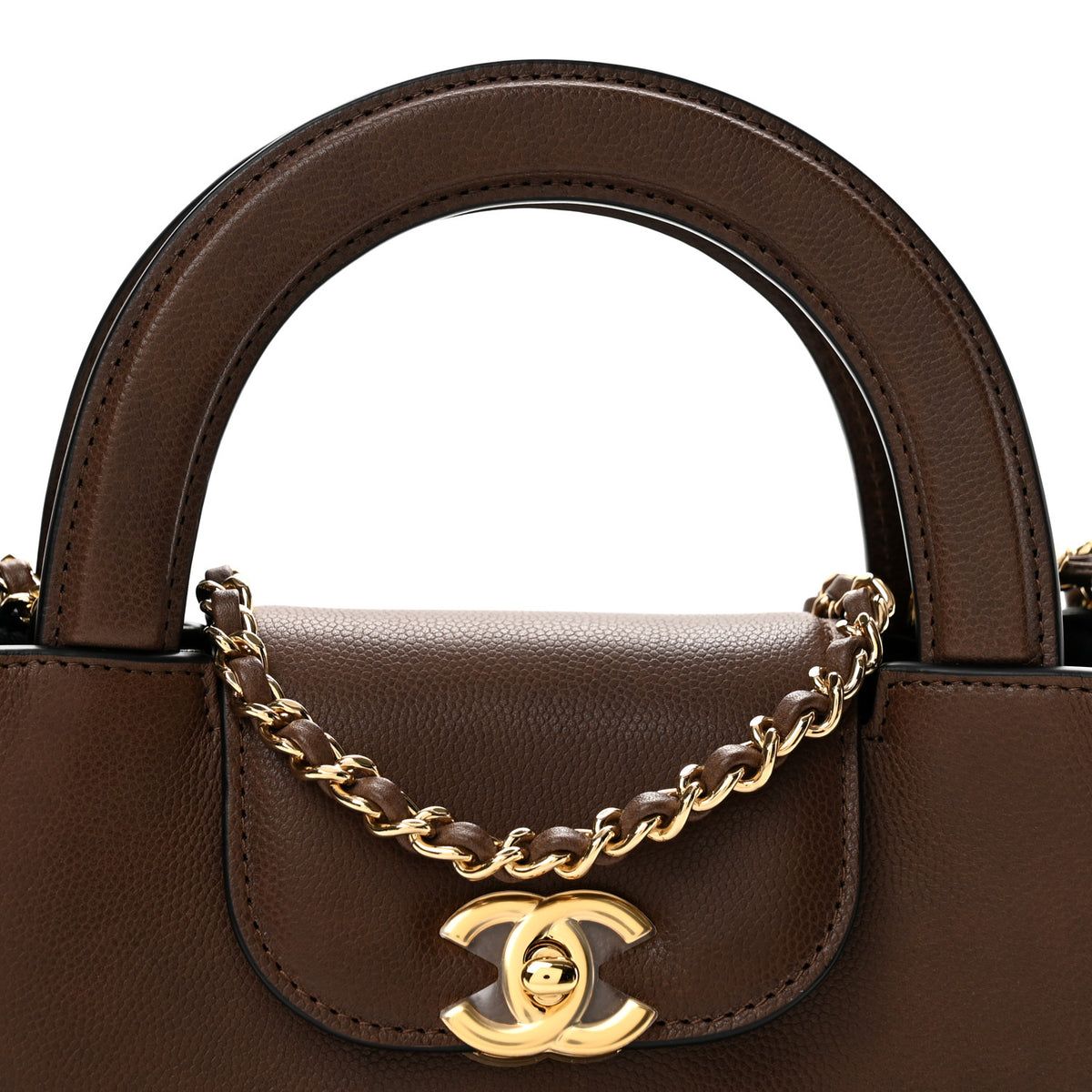 Caviar Nano Kelly Shopper Brown