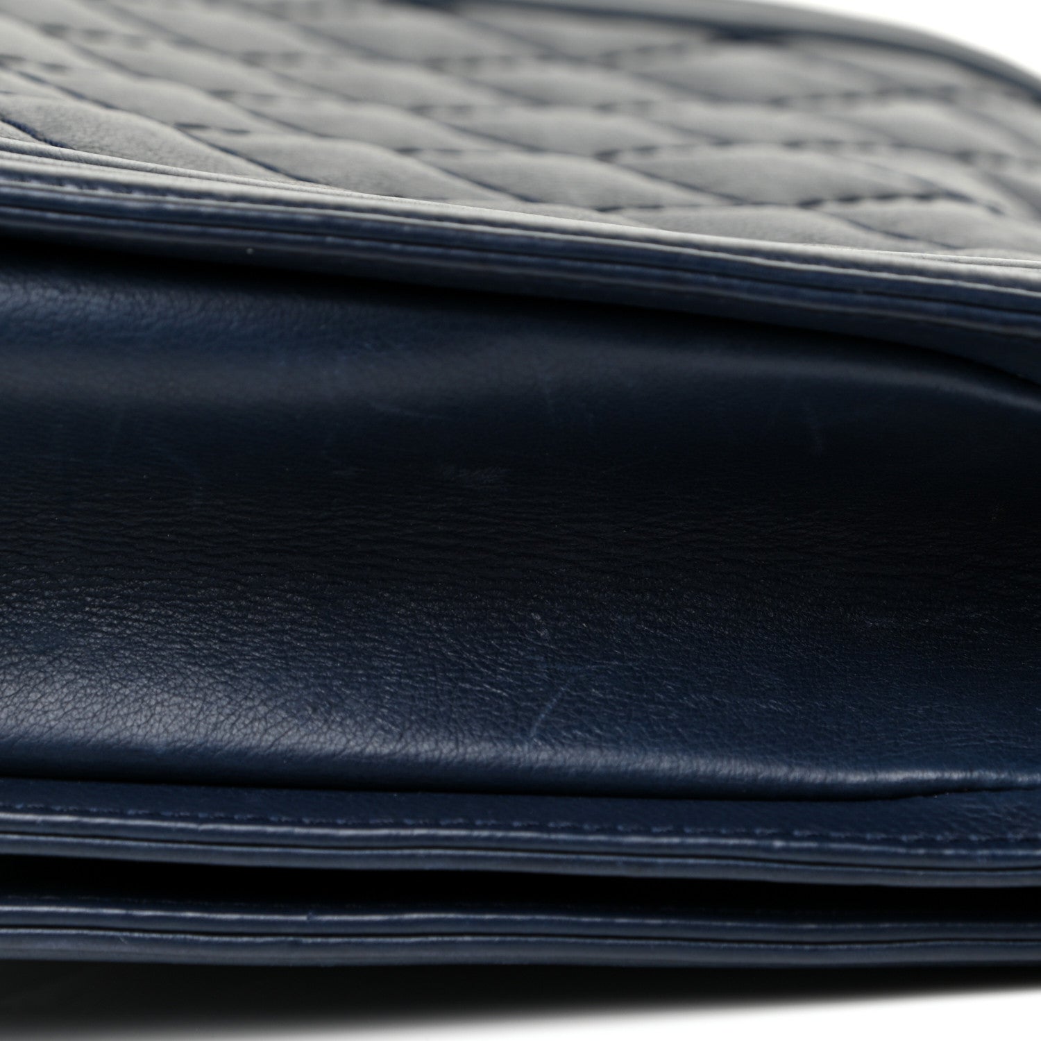 Chanel Calfskin Double Stitch Large Boy Flap Navy Blue 19 of 19