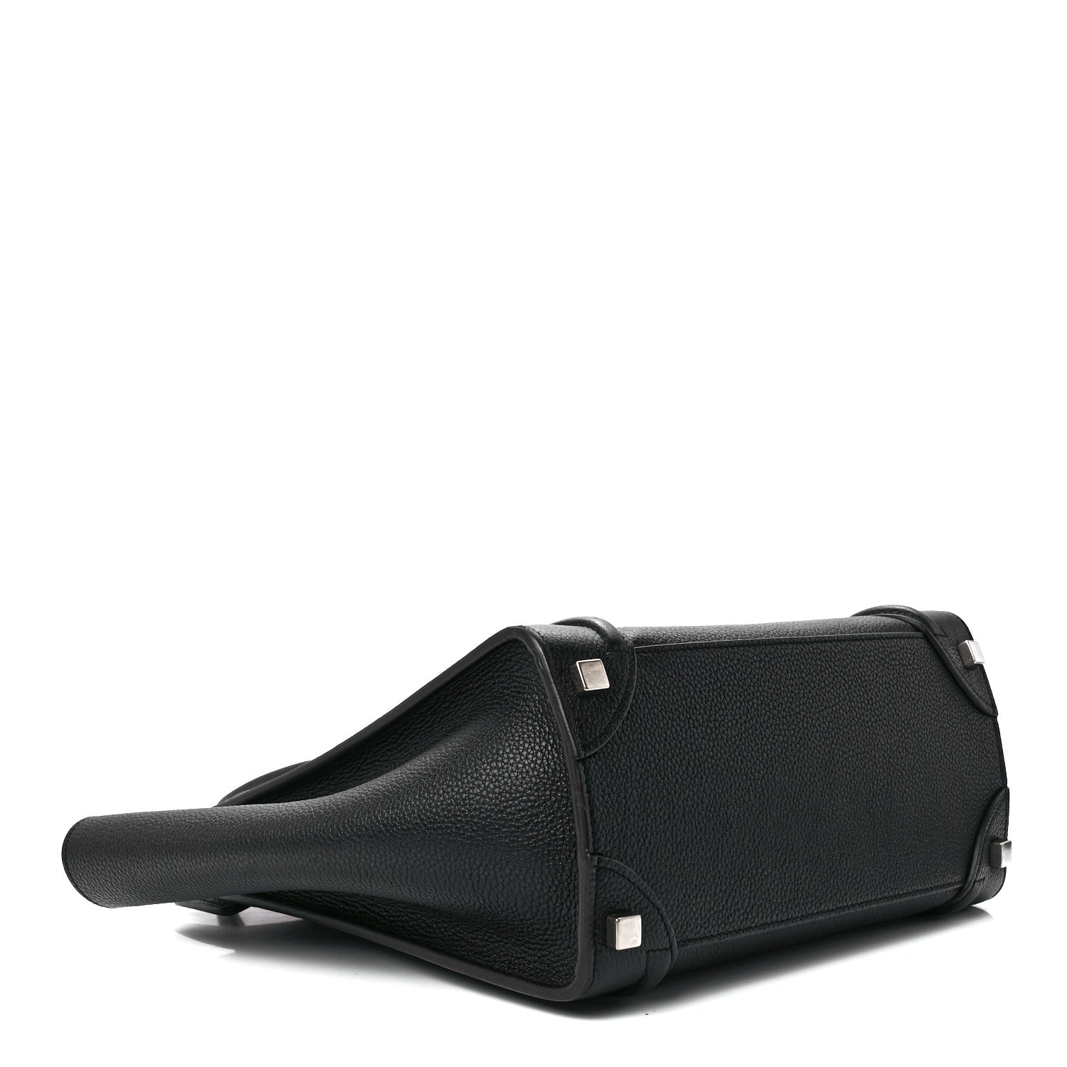 Celine Drummed Calfskin Micro Luggage Black 4 of 10