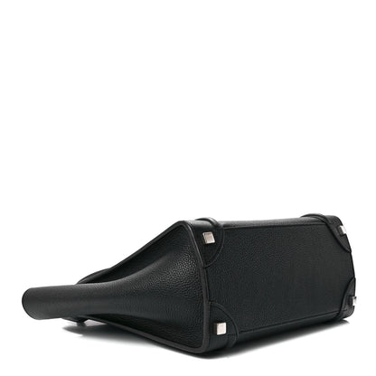 Celine Drummed Calfskin Micro Luggage Black 4 of 10