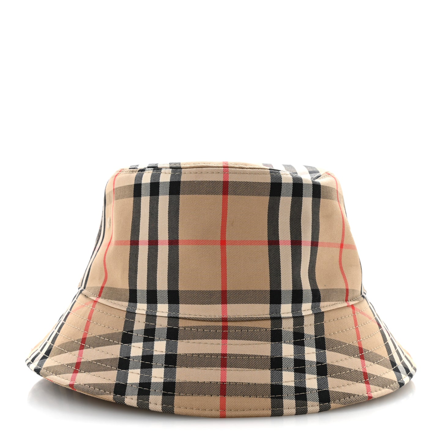 Technical Cotton Vintage Check Bucket Hat S Archive Beige