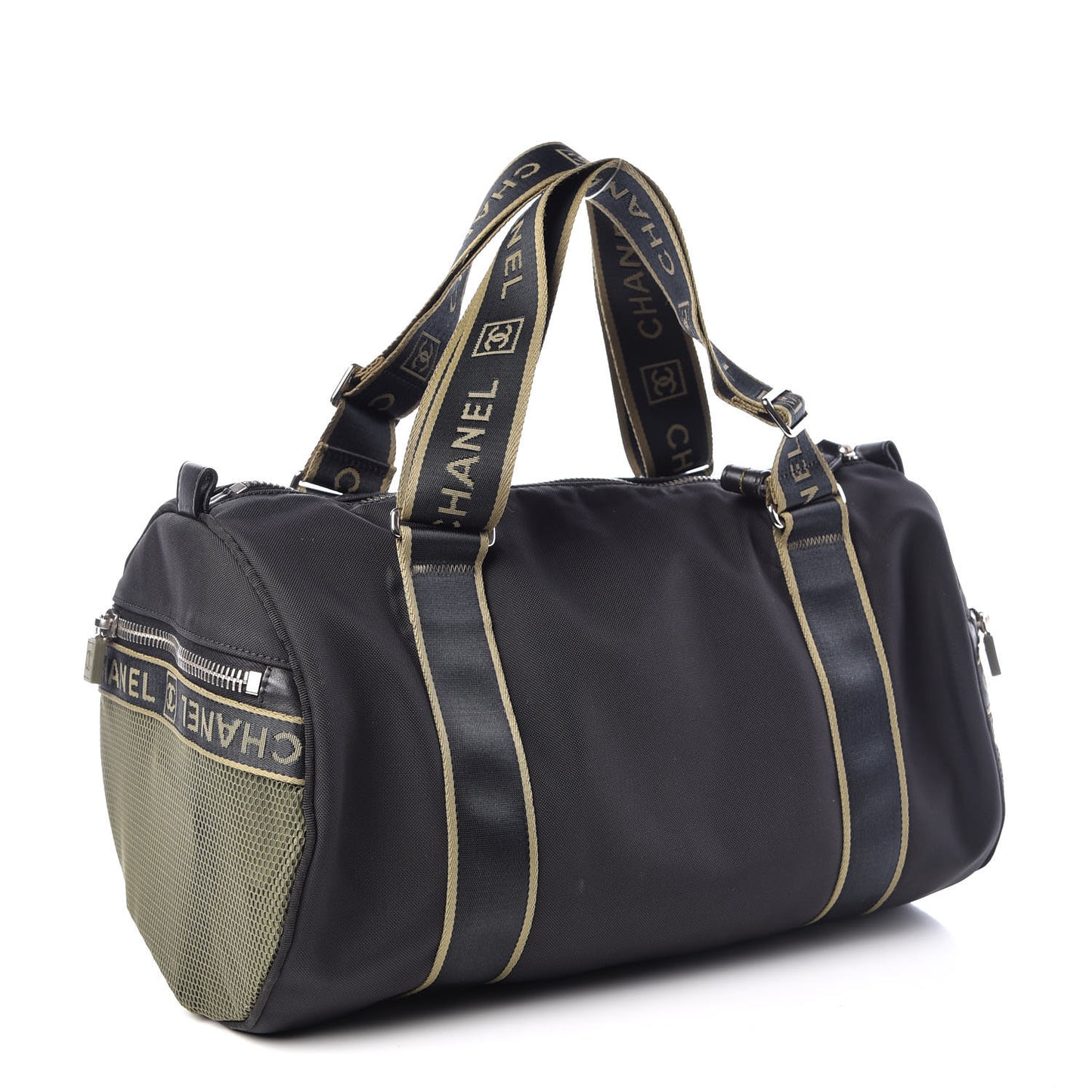 Nylon Sport Duffle Black Green