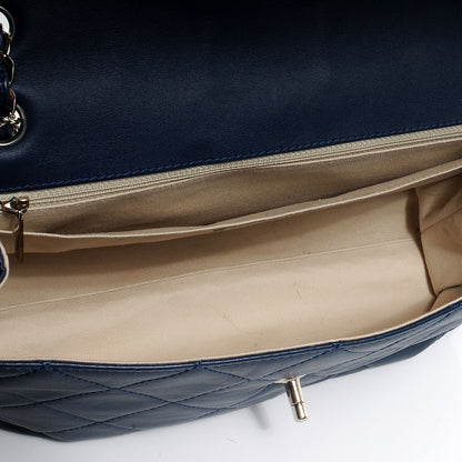 Chanel Calfskin Quilted In The Business Flap Dark Blue 5 of 7
