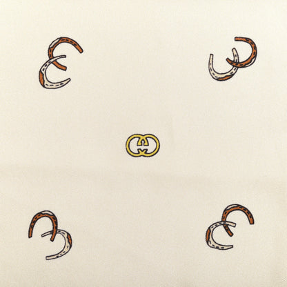 Gucci Silk Twill Poket Logos Pocket Square Ivory 4 of 4