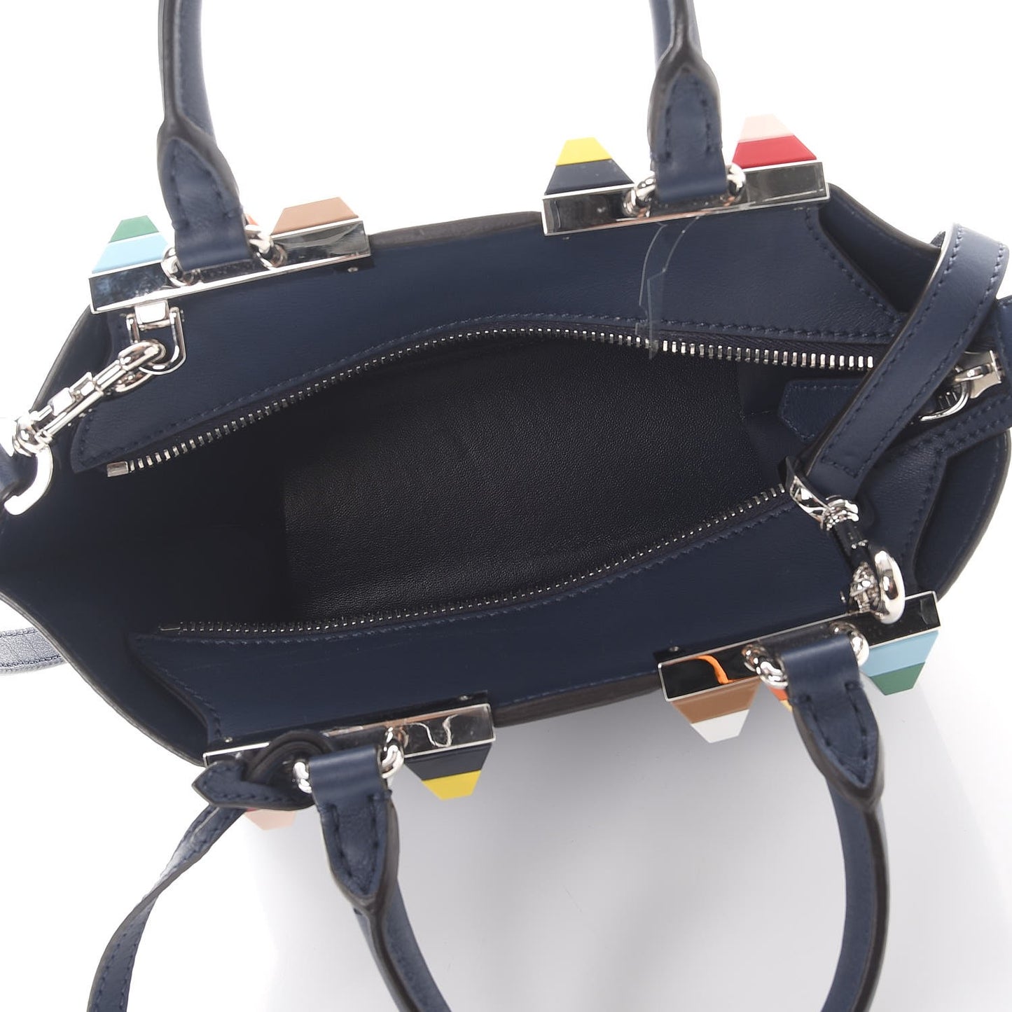 Vitello Dolce Studded Mini 3Jours Tote Blueberry Multicolor
