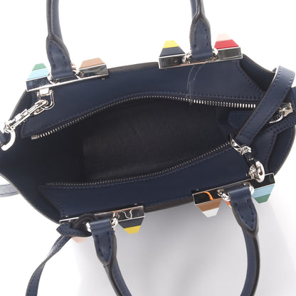Fendi Vitello Dolce Studded Mini 3Jours Tote Blueberry Multicolor 5 of 7