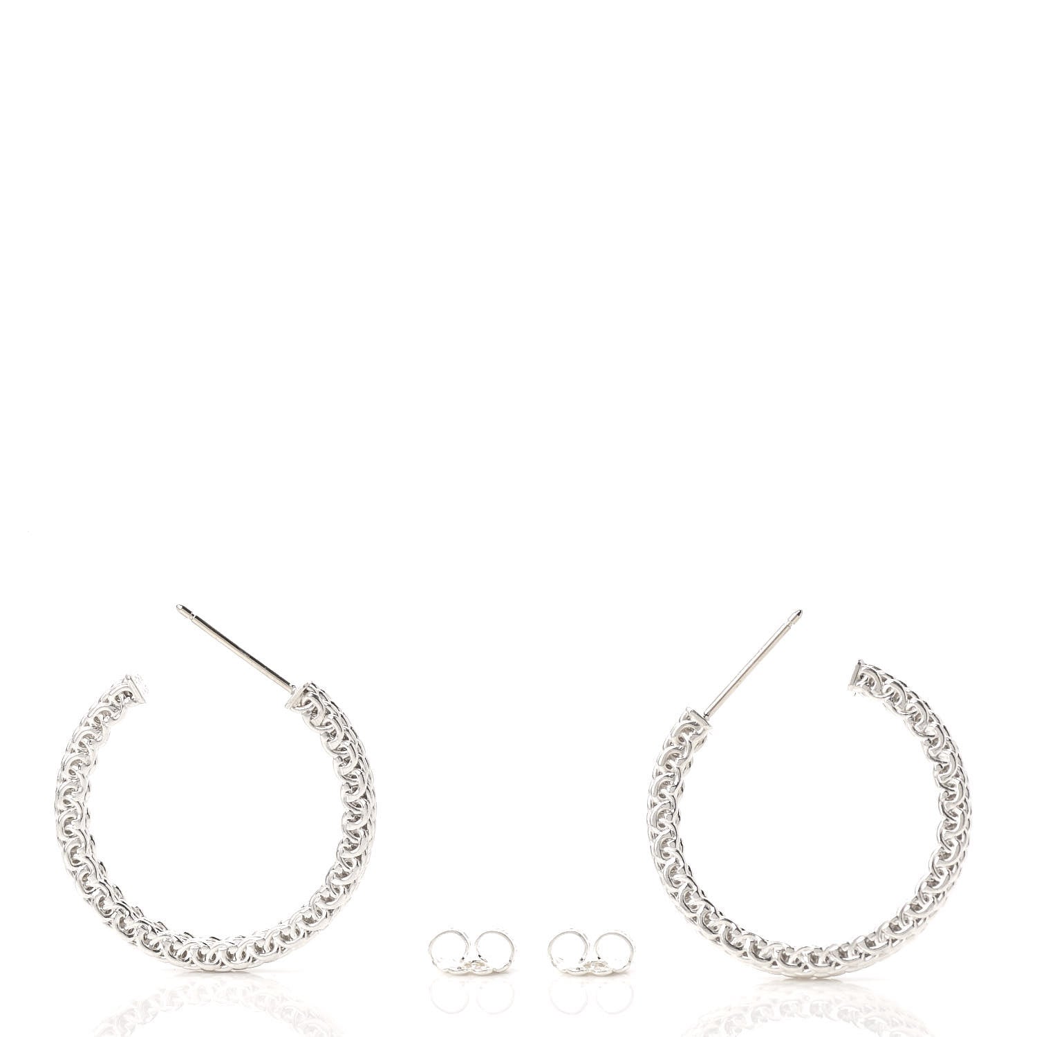 Tiffany Sterling Silver Narrow Somerset Hoop Earrings 3 of 5