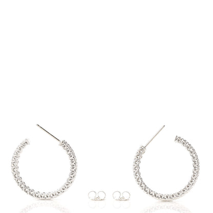 Tiffany Sterling Silver Narrow Somerset Hoop Earrings 3 of 5