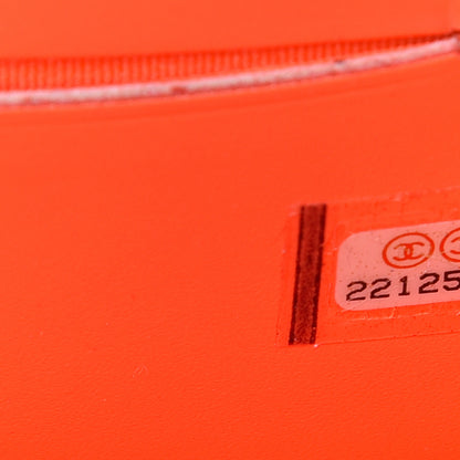 Chanel Patent Quilted Small Boy Zip Around Wallet Orange 8 of 11