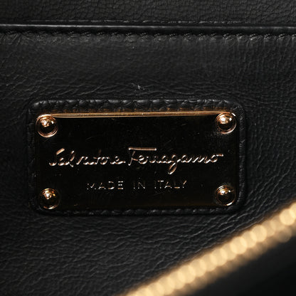 Salvatore Ferragamo Grained Calfskin Ably Shoulder Bag Black 6 of 12