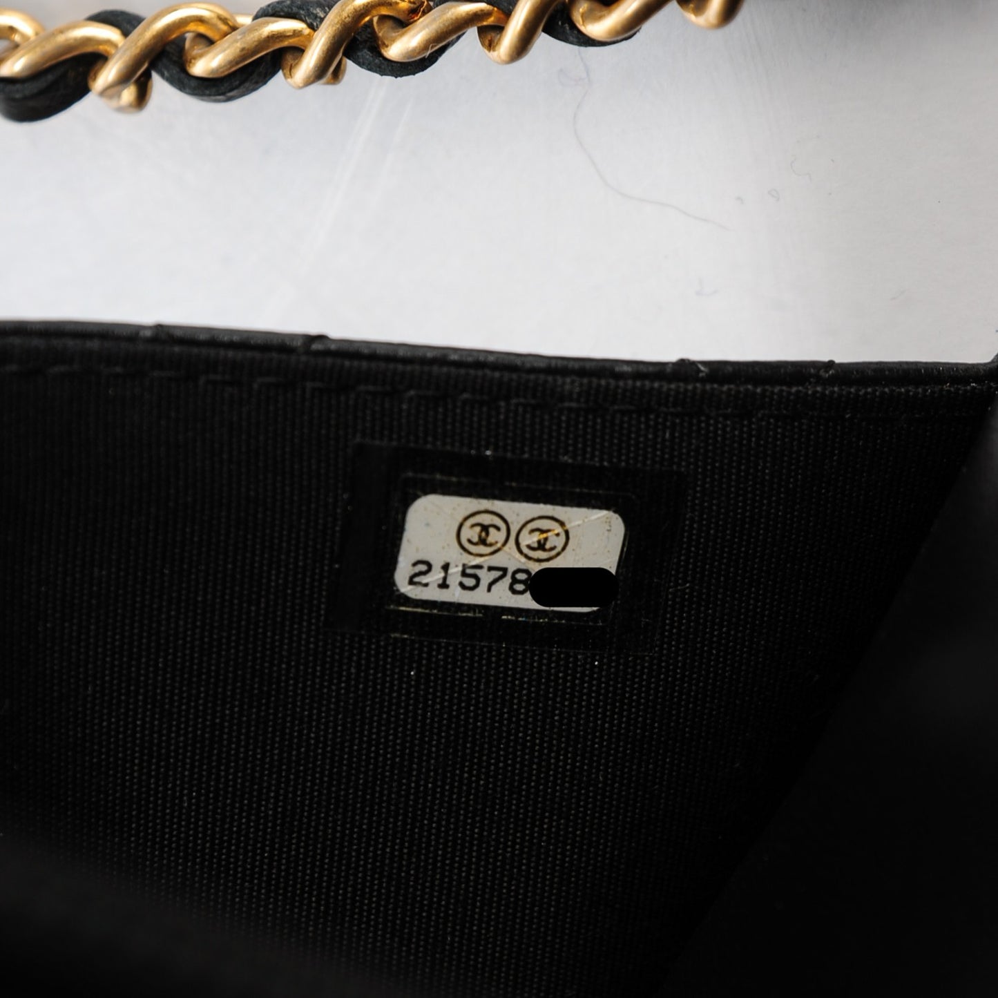Lambskin Quilted Boy Wallet On Chain WOC Black