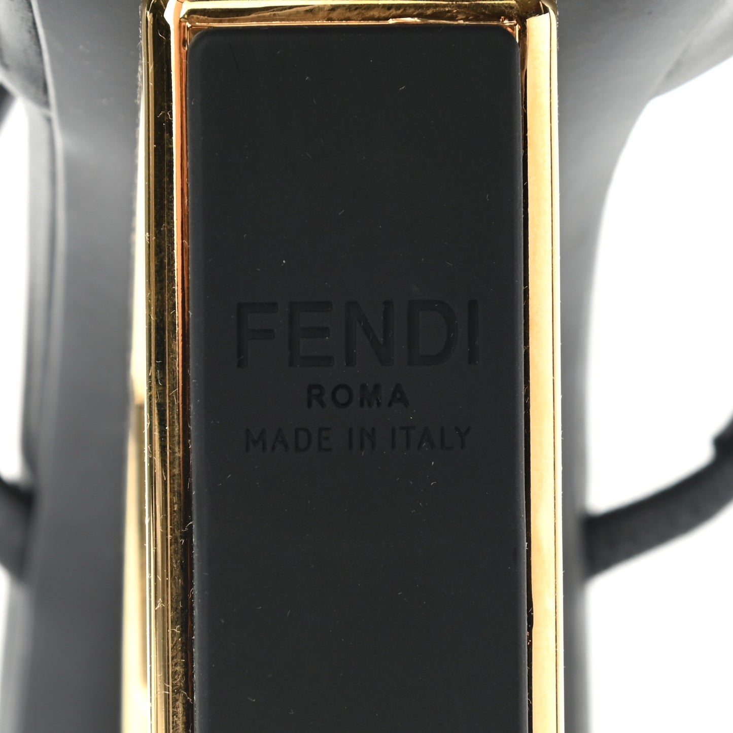 Calfskin Fendi First 95mm Slide Sandals 40 Black