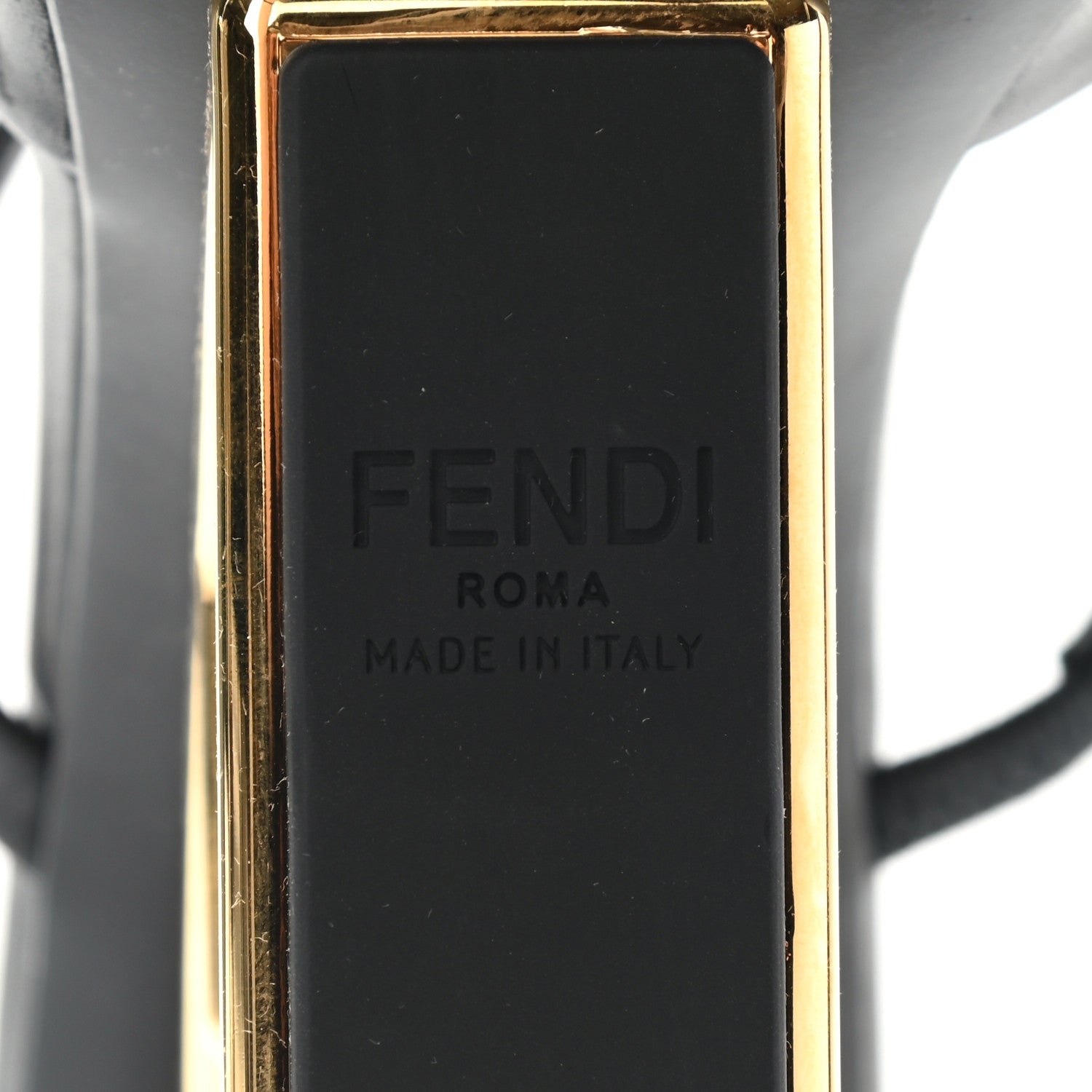 Fendi Calfskin Fendi First 95mm Slide Sandals 40 Black 6 of 8