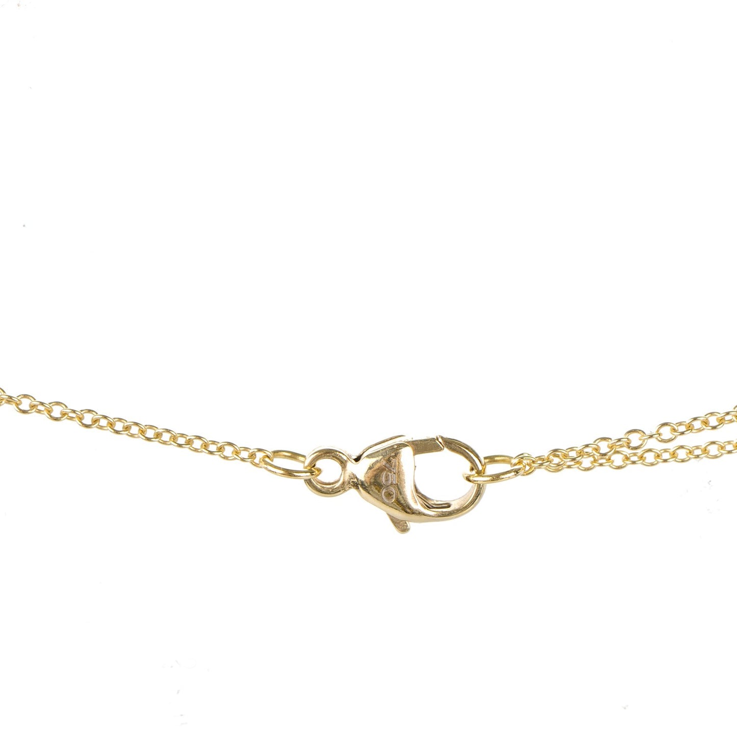18K Yellow Gold Blue Sapphire Diamond Evil Eye Necklace