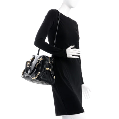 Chloe Calfskin Medium Paraty Metal Bar Trim Black 2 of 8