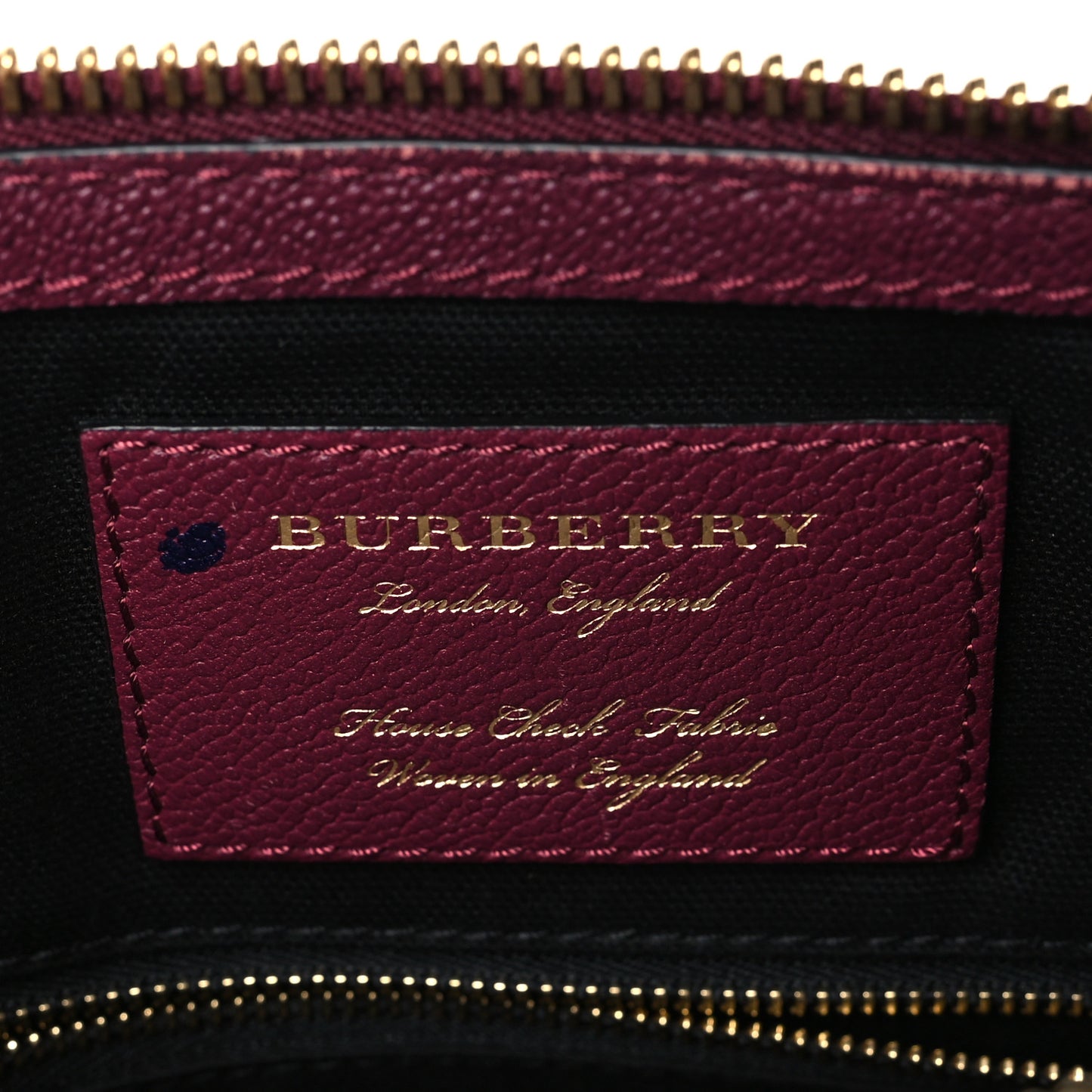 Soft Grain Calfskin House Check Small Helmsley Crossbody Dark Plum