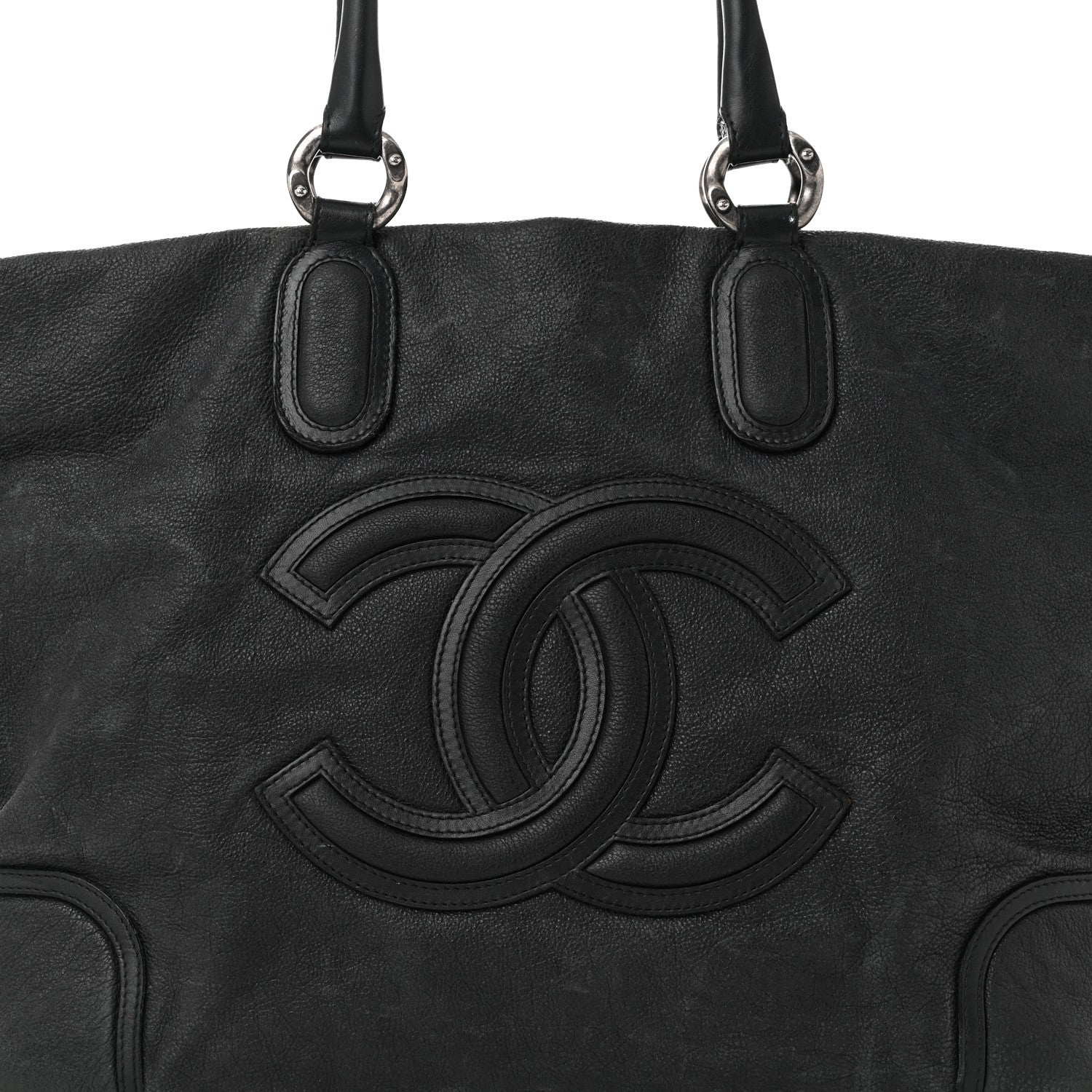 Chanel Washed Calfskin Tote Black 8 of 13