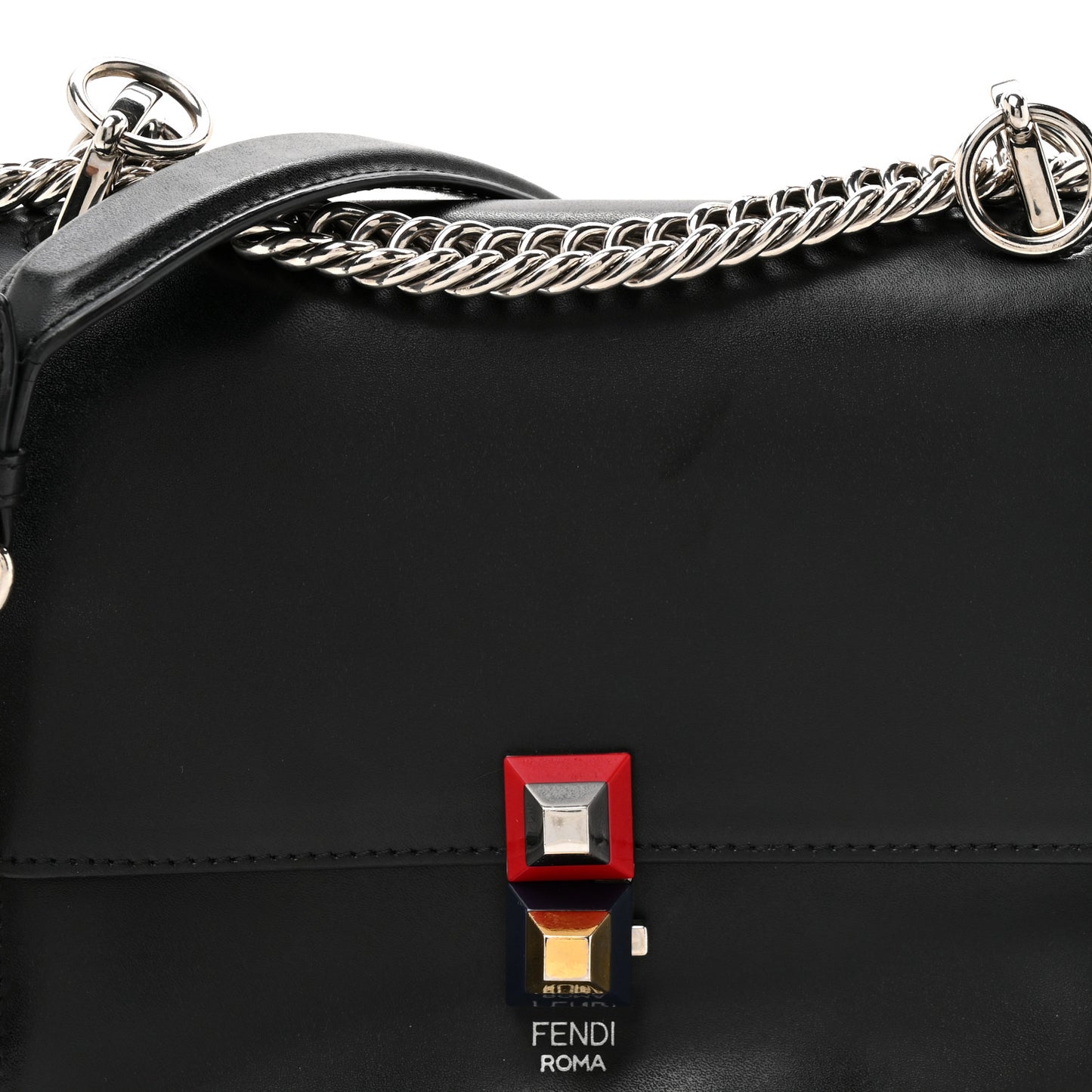 Vitello Liberty Studded Small Kan I Shoulder Bag Black Multicolor