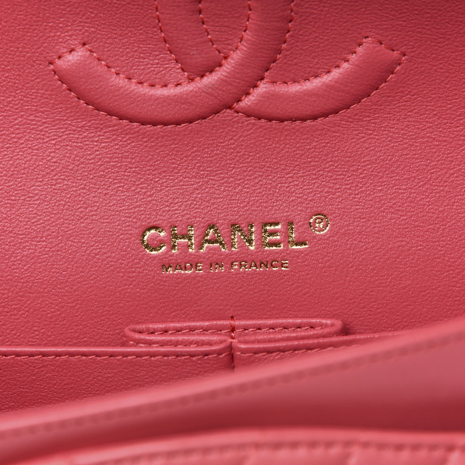 Chanel Lambskin Chevron Quilted Medium Double Flap Pink 6 of 10