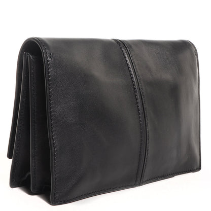 Valentino Garavani Vitello My Own Code Flap Clutch Black 3 of 9