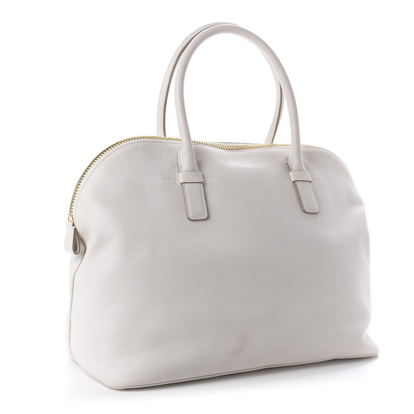 Goatskin Charlotte Satchel White