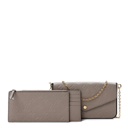 Louis Vuitton Empreinte Pochette Felicie Chain Wallet Tourterelle 1 of 10
