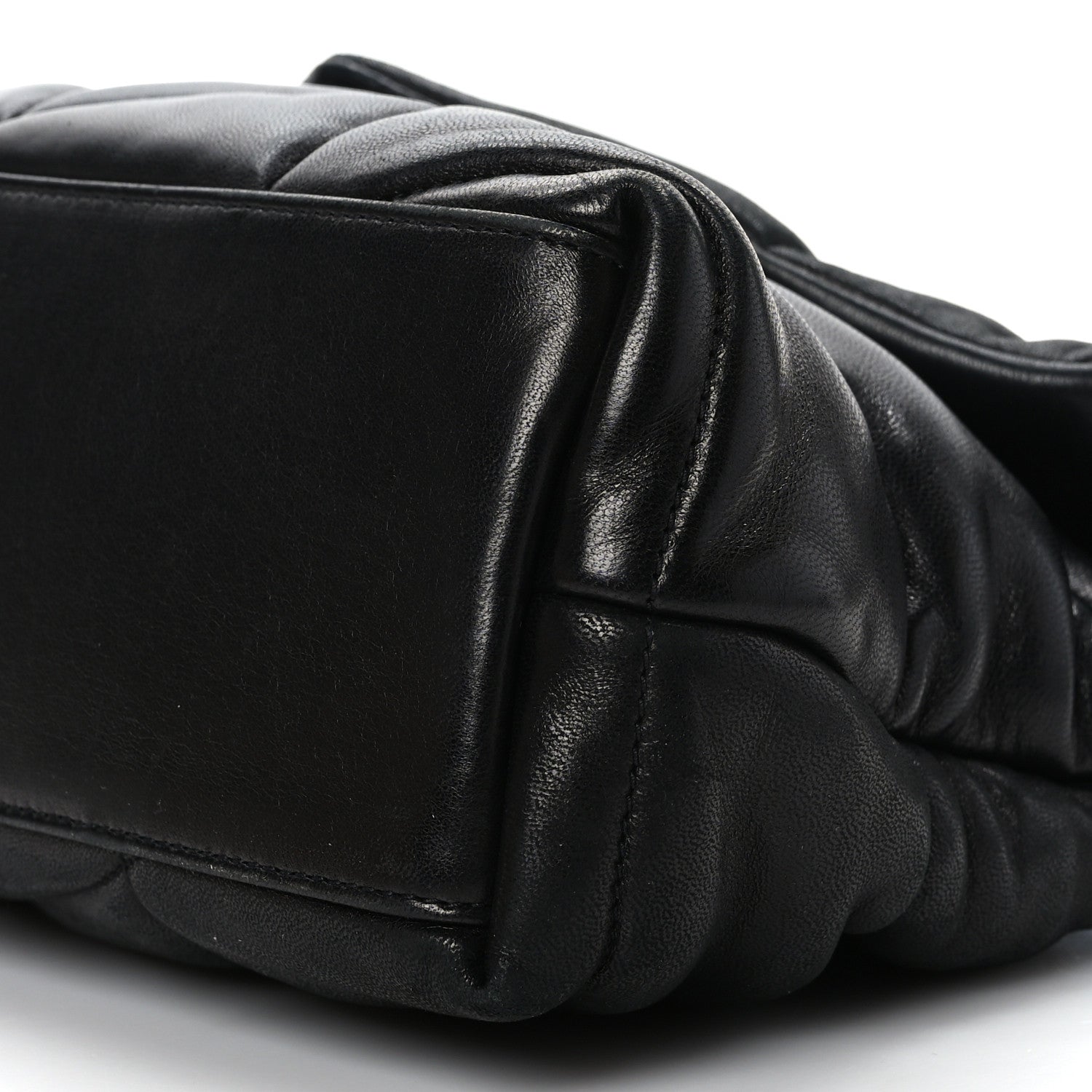 Saint Laurent Lambskin Quilted Small Loulou Puffer Monogram Chain Satchel Black 9 of 9