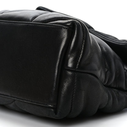 Saint Laurent Lambskin Quilted Small Loulou Puffer Monogram Chain Satchel Black 9 of 9