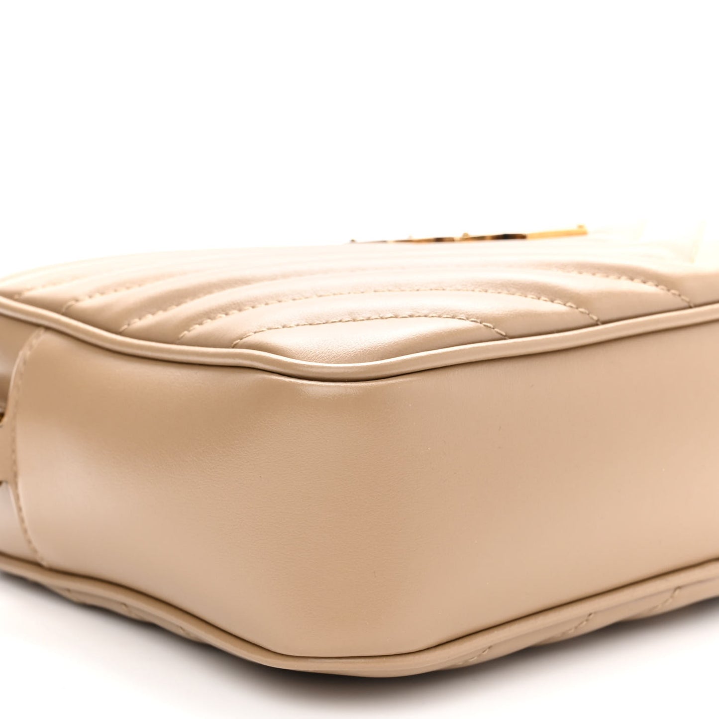 Calfskin Matelasse Monogram Lou Camera Bag Dark Beige