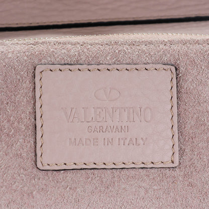 Valentino Garavani Grained Calfskin Small Rockstud Double Handle Tote Poudre 6 of 8