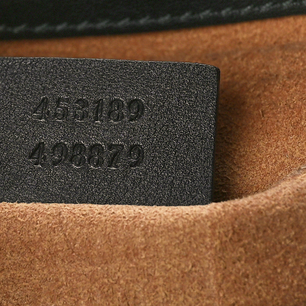 Gucci GG Supreme Monogram Web Medium Padlock Messenger Shoulder Bag Black 7 of 11