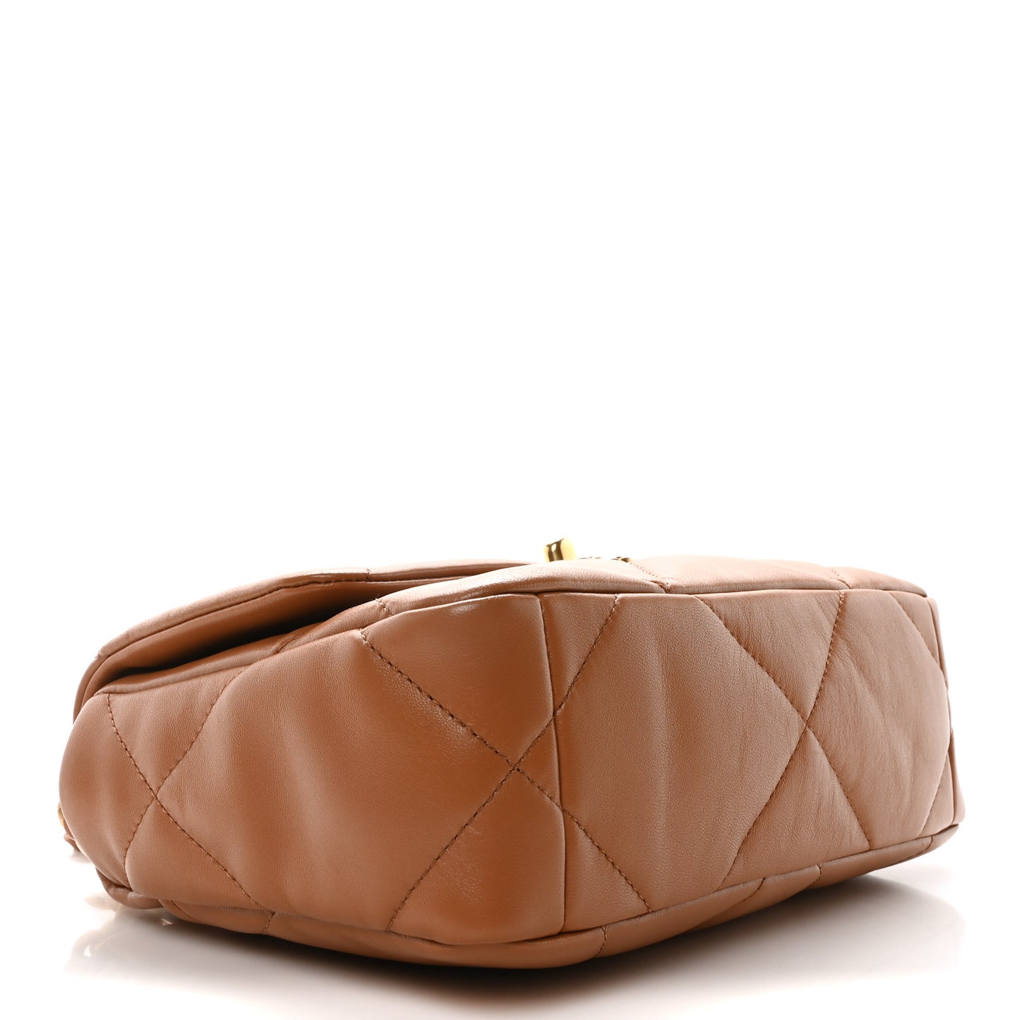 Lambskin Quilted Medium Chanel 19 Flap Brown