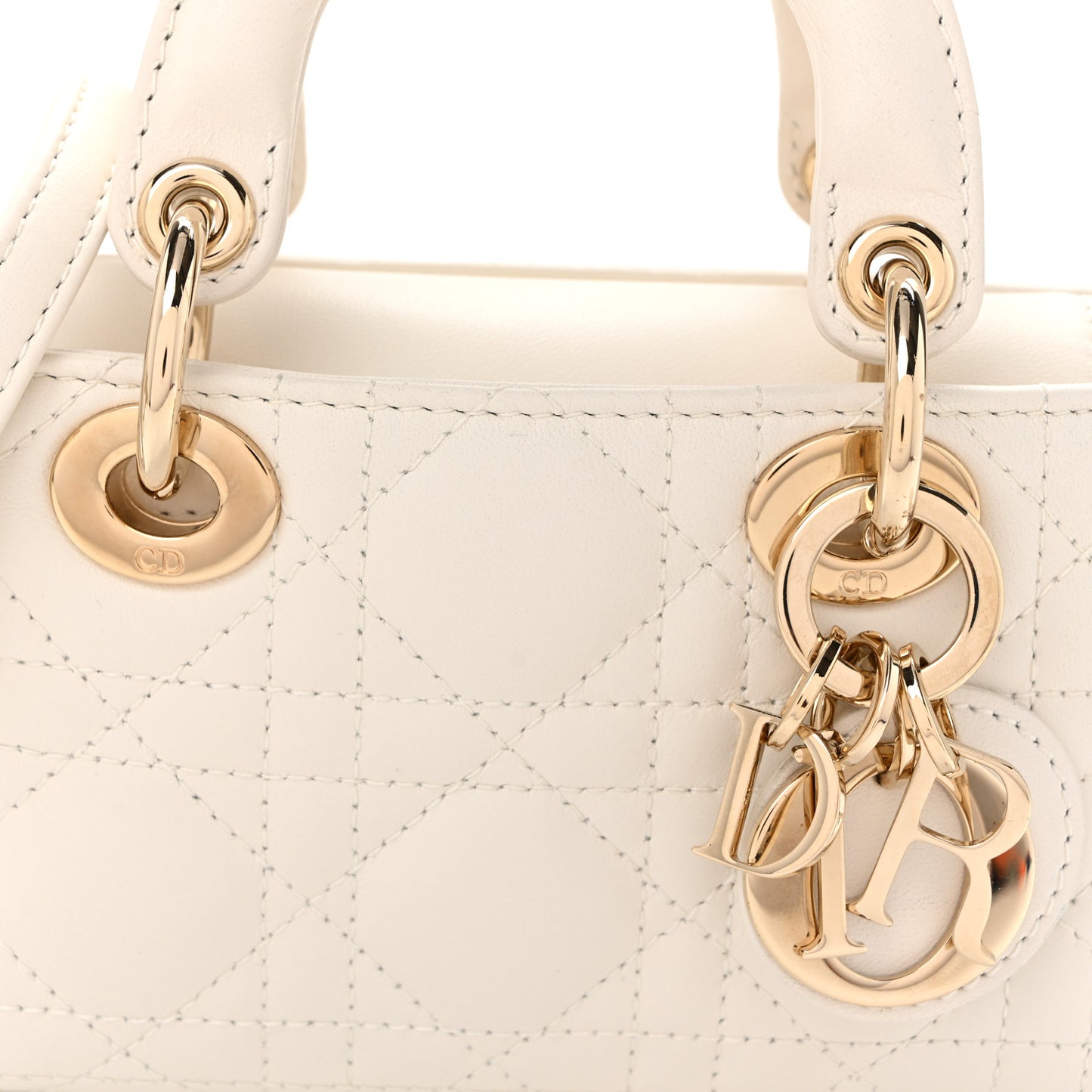 Lambskin Cannage Micro Lady D-Joy Latte