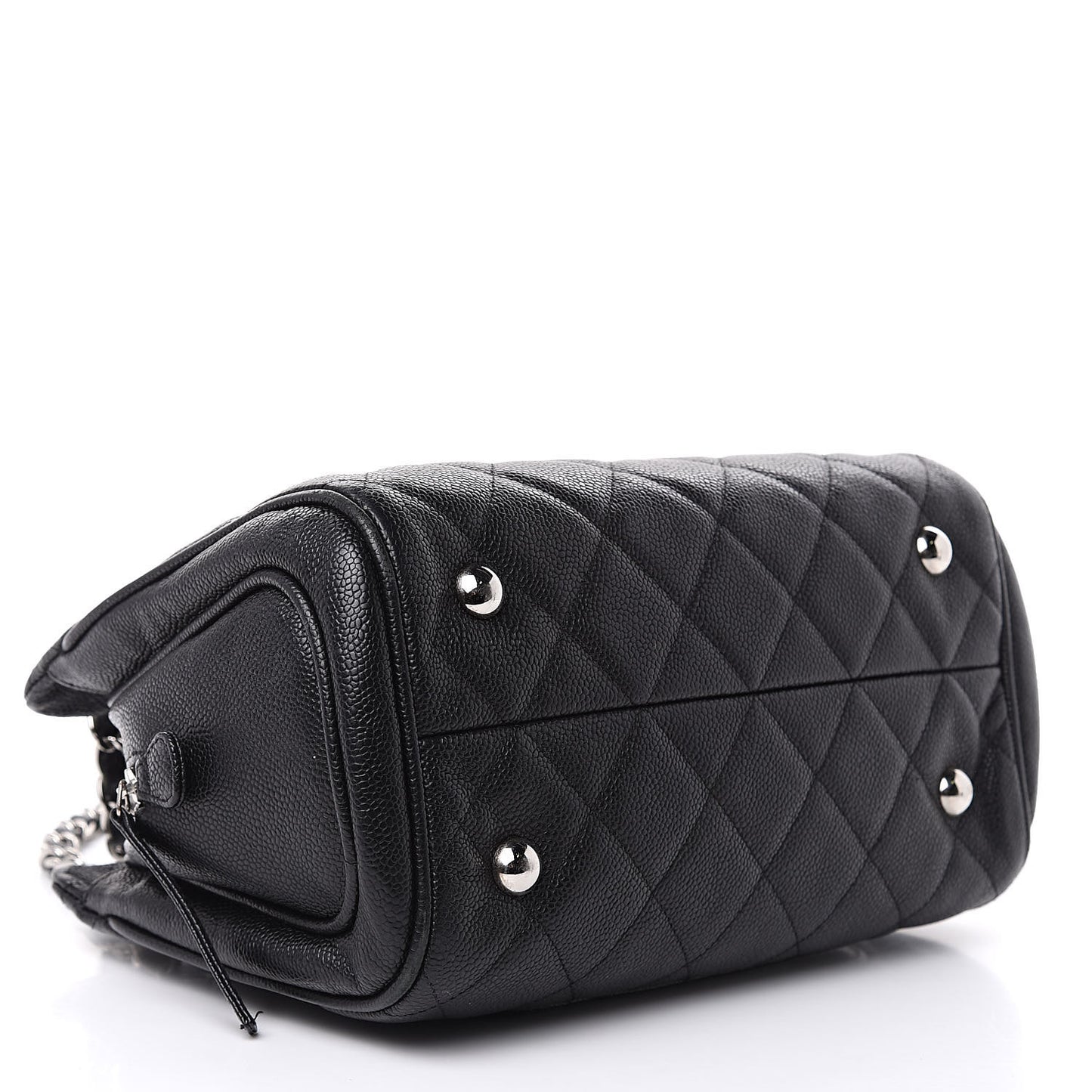 Caviar Quilted Tote Black