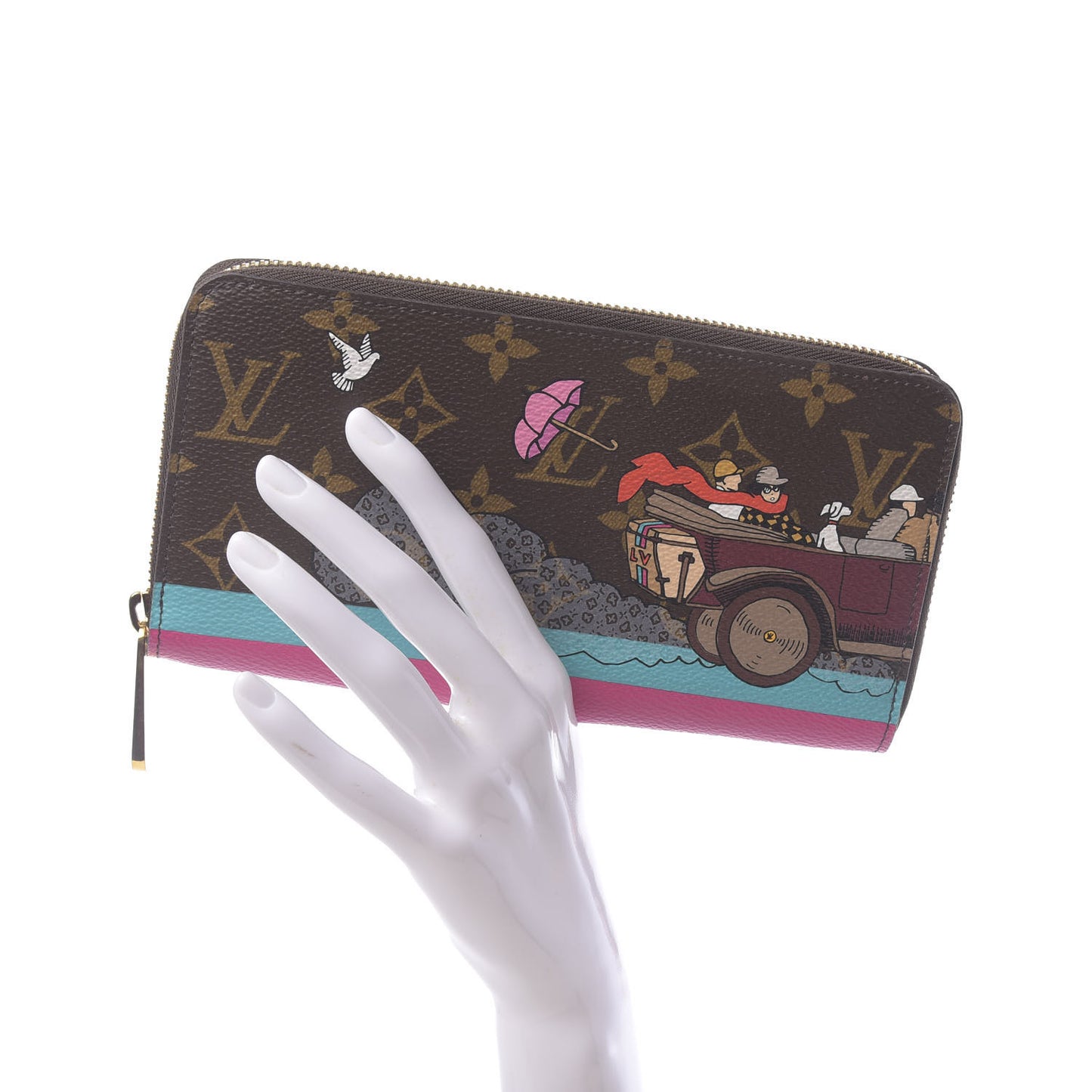 Monogram 2015 Christmas Animation Zippy Wallet Hibiscus
