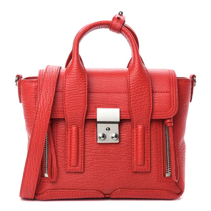 3.1 Phillip Lim Textured Calfskin Mini Pashli Satchel Red 1 of 10