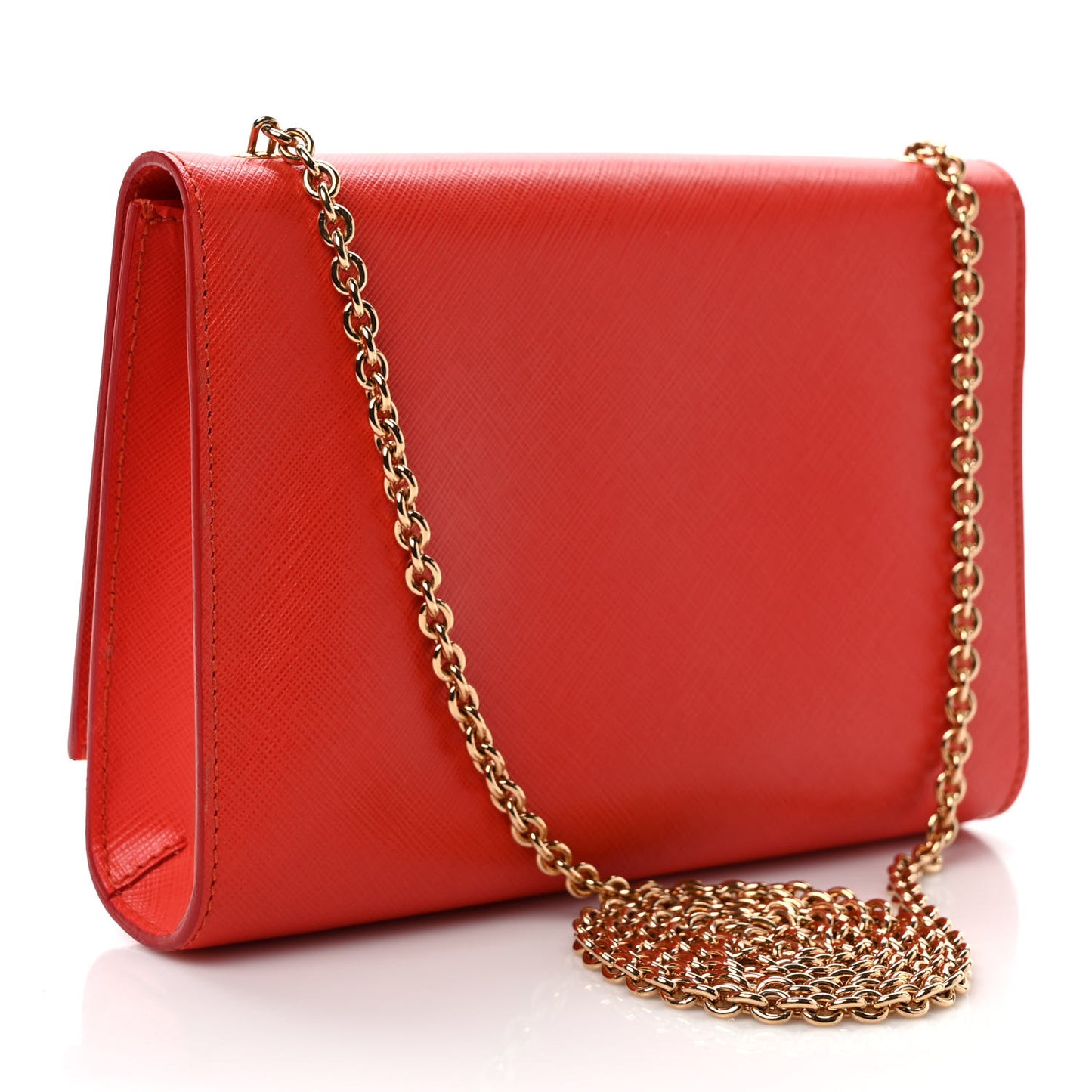 Hammered Calfskin Mini Miss Vara Bow Chain Bag Red