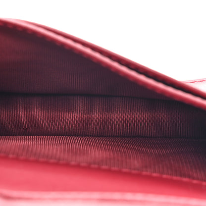 Christian Dior Patent Cannage Small Lady Dior Flap Card Holder Scarlet 6 of 12
