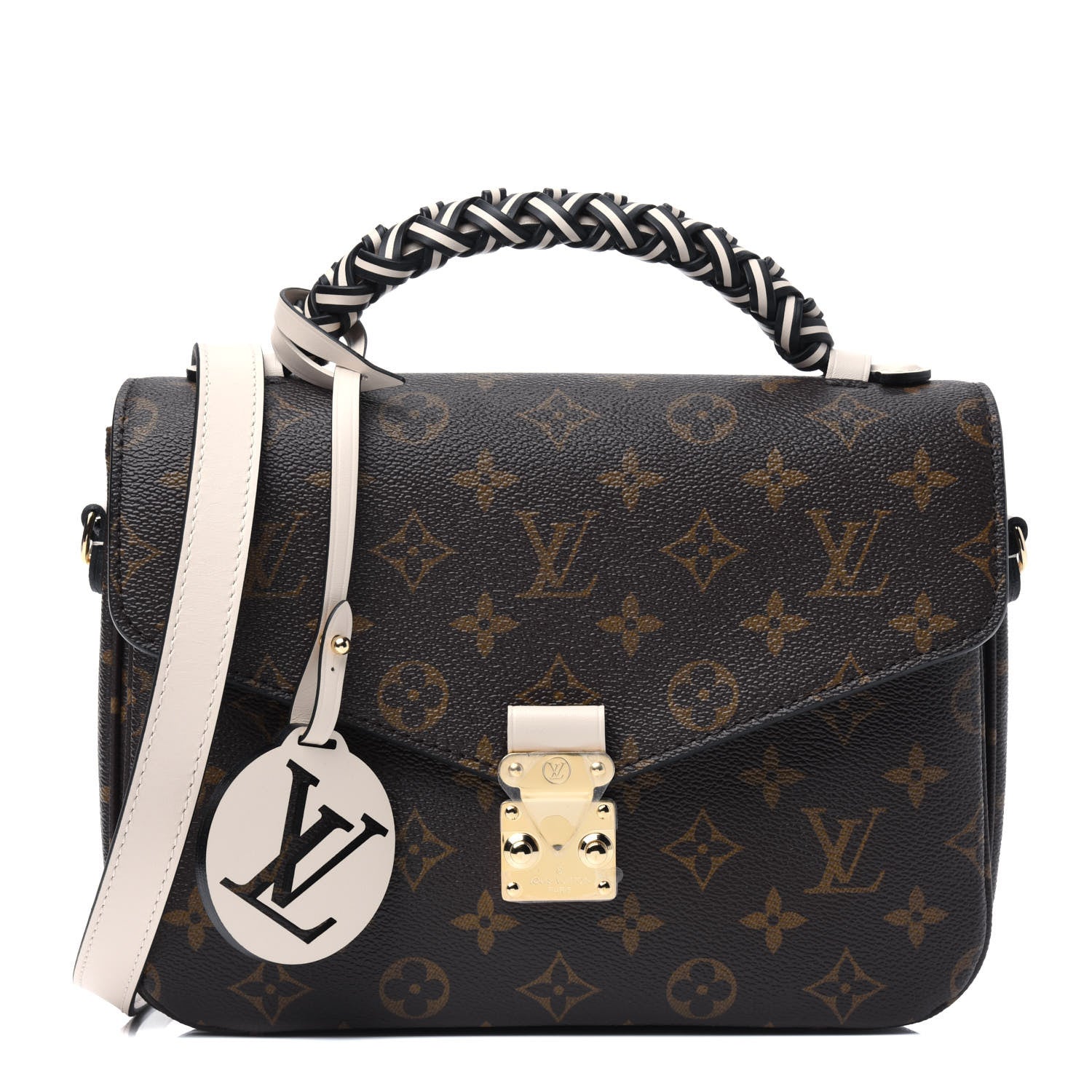 Louis Vuitton Monogram Braided Pochette Metis Creme Beige 1 of 26