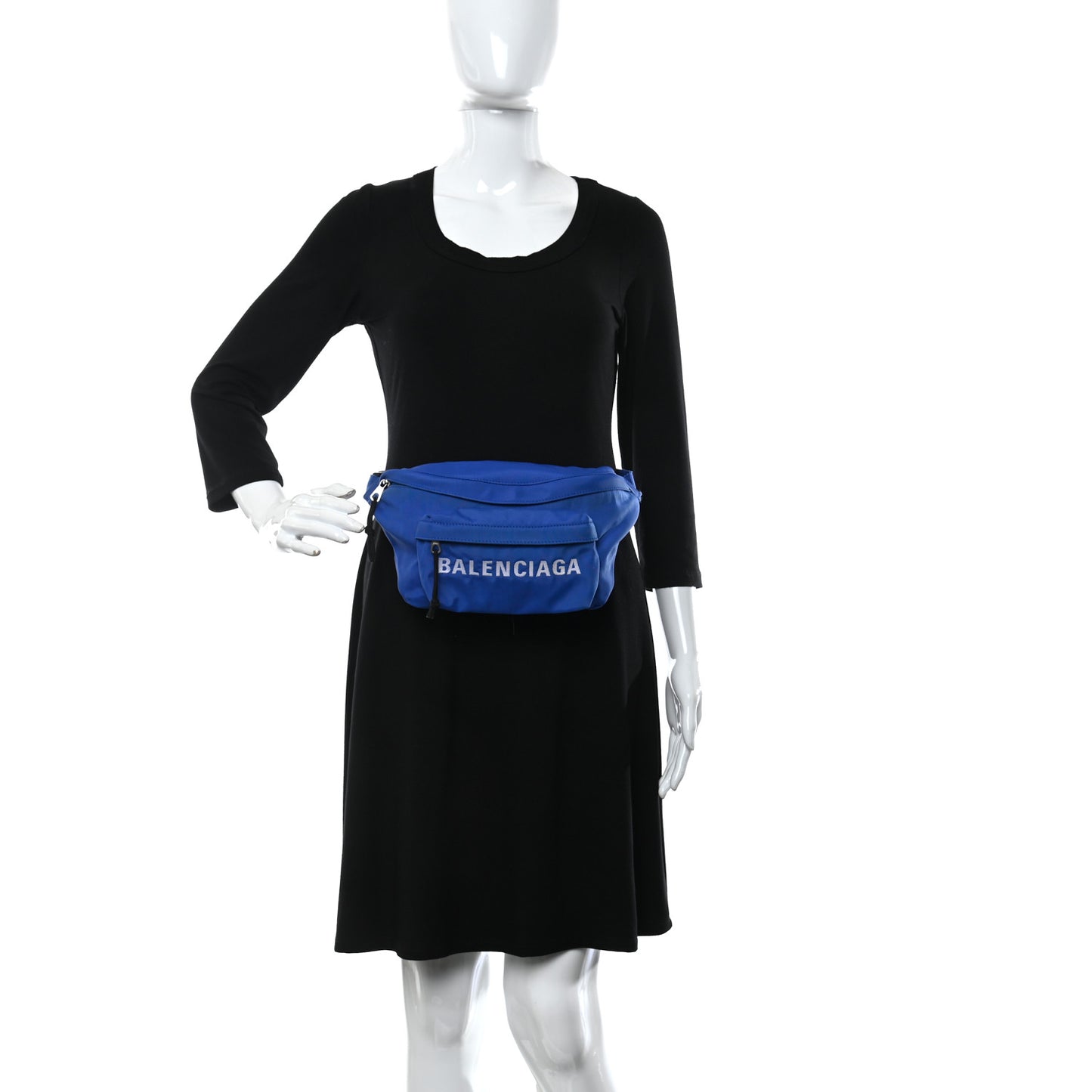 Sport Nylon Logo Embroidered Wheel Beltpack Bleu Roi