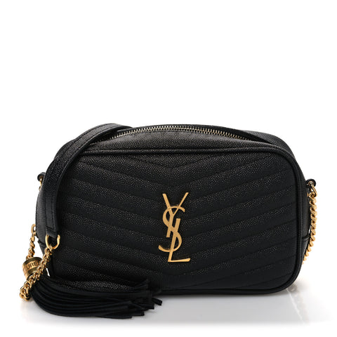 Grain De Poudre Matelasse Monogram Mini Lou Camera Bag Black