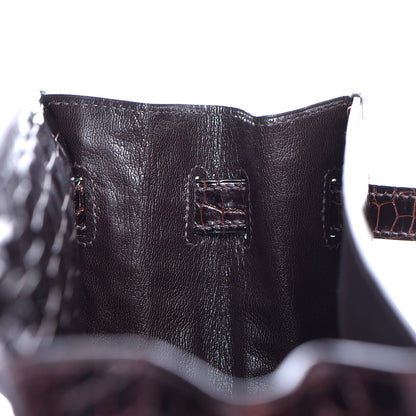 Hermes Shiny Porosus Crocodile Kelly Sellier 35 Havane 19 of 37