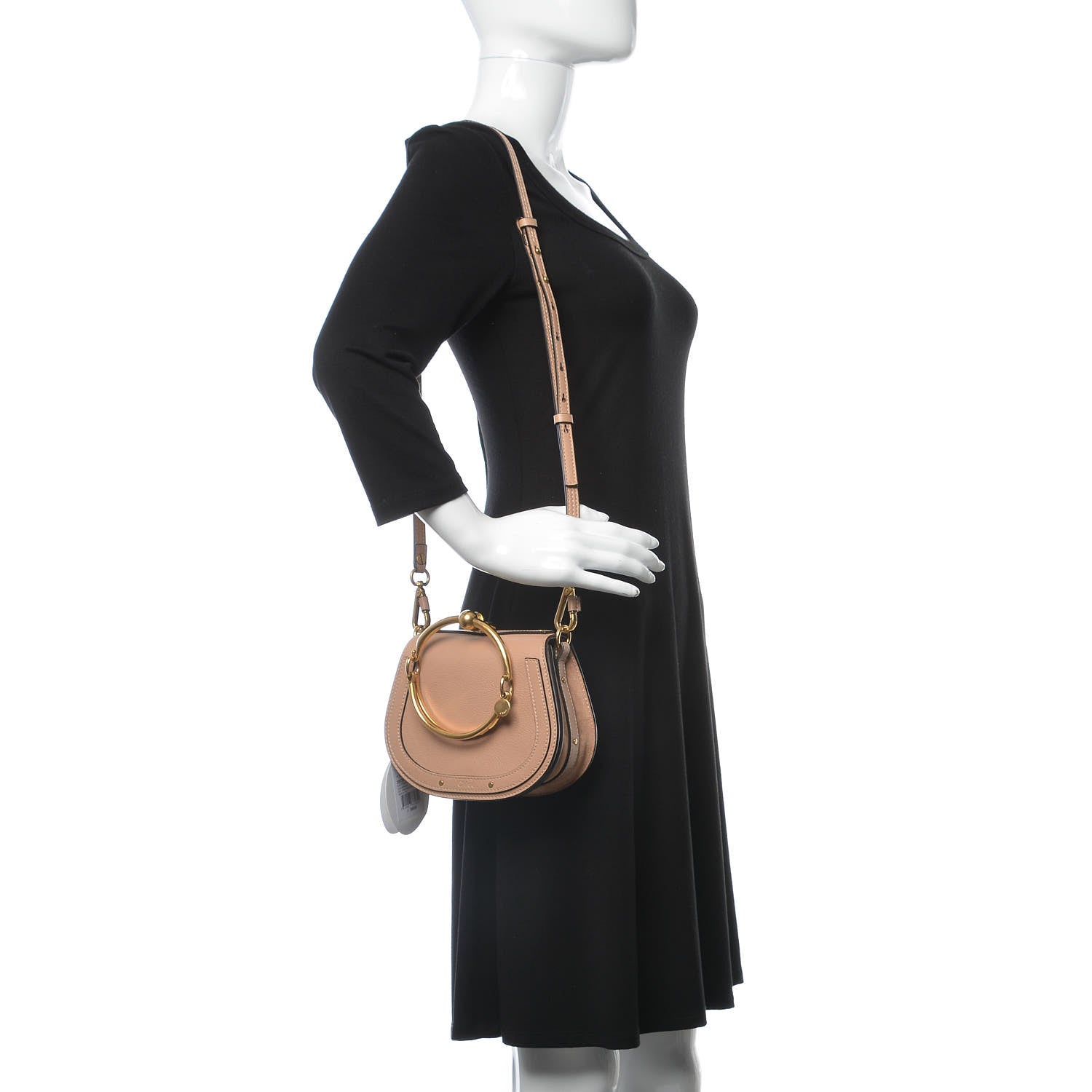 Chloe Calfskin Suede Small Nile Bracelet Bag Biscotti Beige 2 of 7