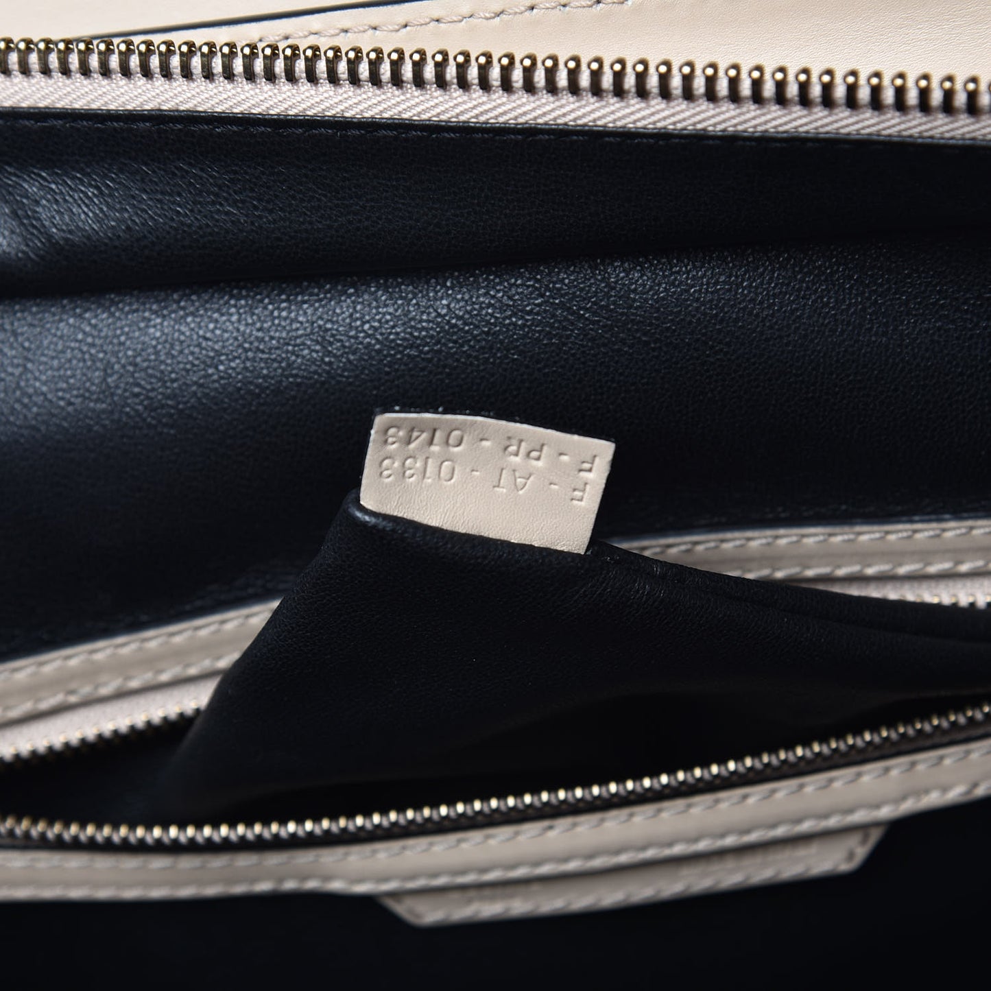 Satin Calfskin Mini Bi-Color Luggage Powder Black